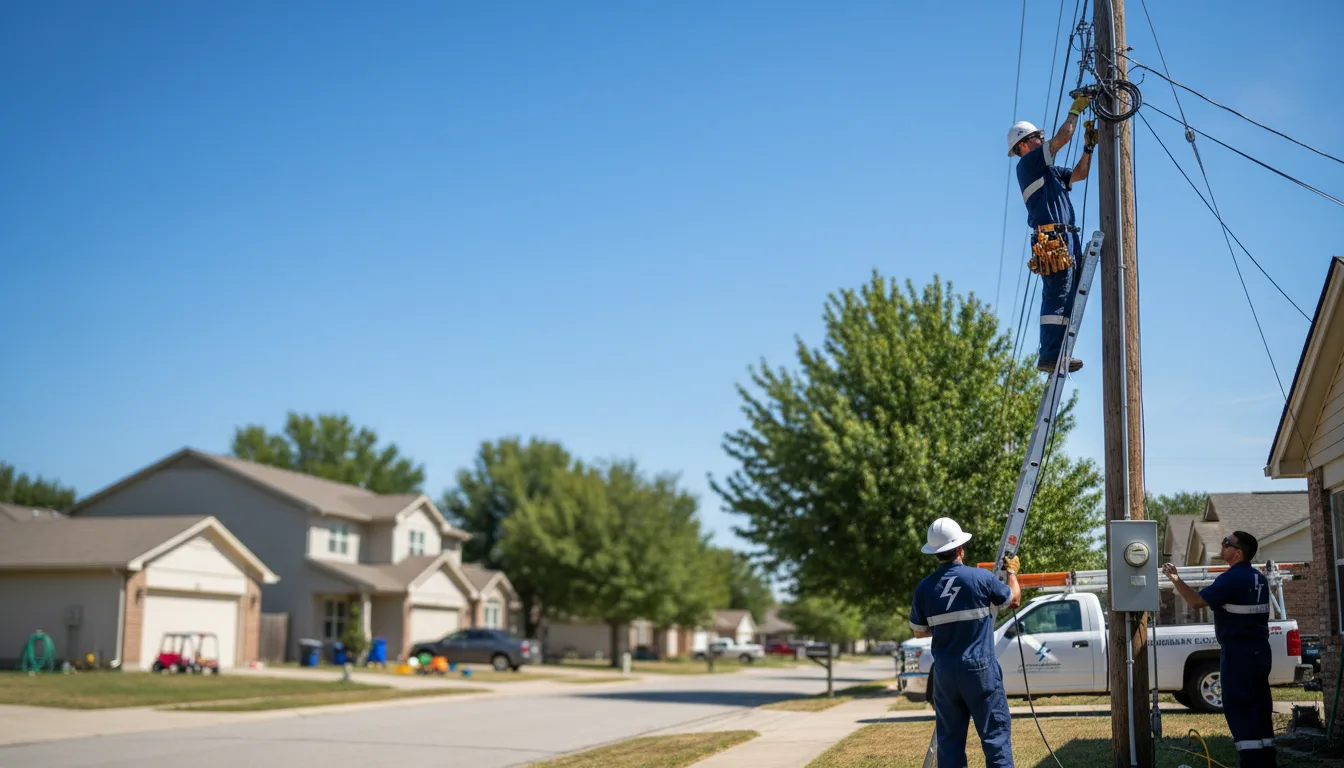 Residential electrician providing installation services in Blessing, TX